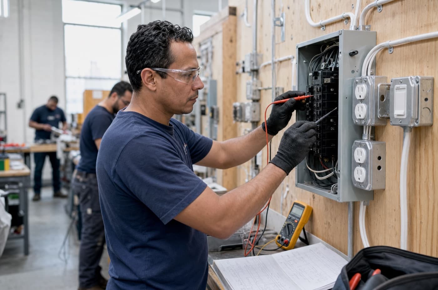 Painel didático de elétrica residencial